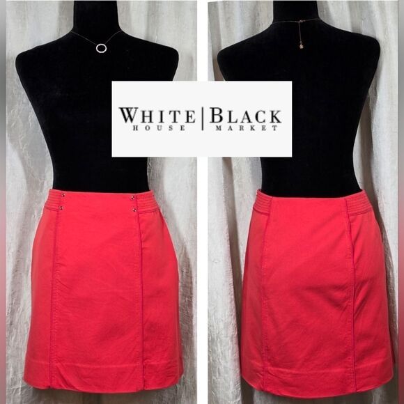 White House Black Market Red Pencil Skirt - Picture 1 of 15